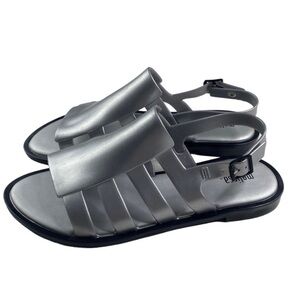 MELISSA Boemia Slingback Sandals Silver 10
